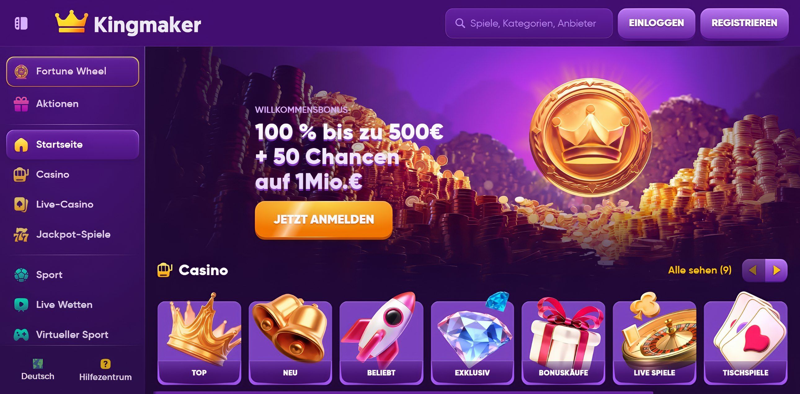 Kingmaker desktop screenshot 1